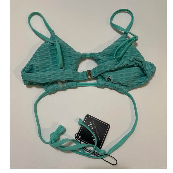 ZAFUL Cutout Bikini Set with Adjustable Straps Honeycomb Green NWT Size 4 - Picture 4 of 12